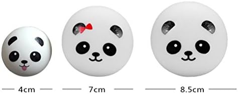 Pack of 3 Slow Rising Kawaii Panda Squishy Bread Charms ,4cm/7cm/8.5cm,Color Randomly