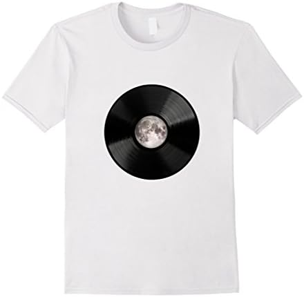 Mens Vinyl Moon T-Shirt XL White