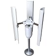 DIY Vertical Axis Wind Turbine - 12V 3-Phase Permanent Magnet Generator, 20W 1000RPM Micro Wind Power Turbine Kit for Scientific Experiment, Teaching Use