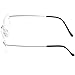 LianSan Designer Titanium Rimless Mens Reading Glasses women Readers Glasses 8013 (+1.25, silver)