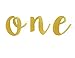 1st Birthday Baby Party Decoration High Chair Glitter Gold ONE Banner by Saundra Peal