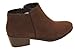 Reneeze BEAUTY-03 Women Stacked Heel Side Zipper Ankle Booties-Coffee-6.5