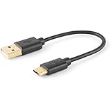 USB C to USB 2.0 A Cable, CableCreation 0.5 ft Short USB C to USB 2.0 Cable, Compatible MacBook 12-inches, Galaxy S9/S9+, Pixel 2 XL, 15cm / Black