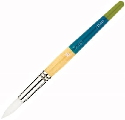 Princeton 9850R-2/0 SNAP Brush White TAKLON Round 20, 12 Each