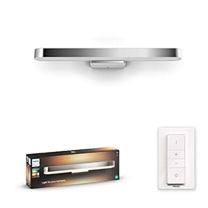 Philips Hue Adore badkamerspiegellamp – IP44 – Duurzame LED Verlichting – Warm tot Koelwit Licht – Incl. dimmer switch…