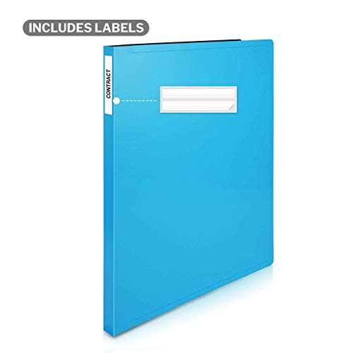CRANBURY Punchless Binder with Clamp (Sky Blue, 1 Pack), Sturdy Clip