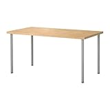 IKEA(イケア) LINNMON ADILS テーブル バーチ調 シルバーカラー