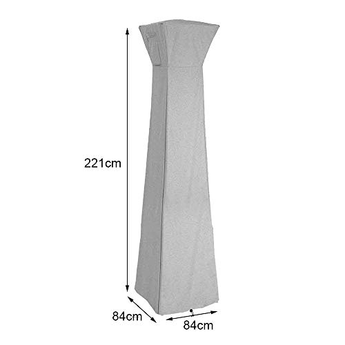 TiTa-dong Patio Heater Cover,Standup Waterproof Dustproof Pyramid Torch Patio Heater Protective Cover,Outdoor Heater Oxford Cloth Cover 84 x 84 x 221 cm