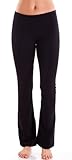 Clothes Effect USA Made Ladies Rolled Waist Flare Capri/Full Length Yoga Pants, Solids & Color Block Available
