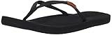 Reef Women's Slim Ginger Flip Flop, Black/Black, 8 M US