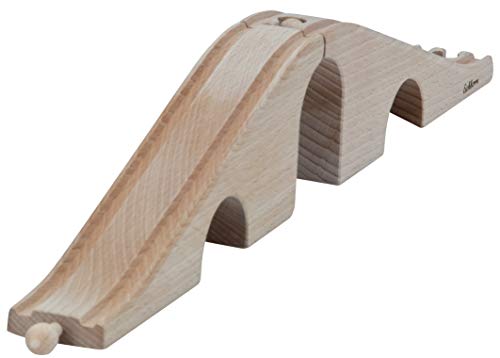 Eichhorn 100001502 - Bahn, Brücke - Durch- und ܜberfahrmöglichkeit - 41 cm, hochwertiges Buchenholz – Bild 4