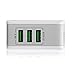 3 Port USB Wall Charger with Auto-ID/SmartID Tech and Foldable Plug for Apple iPhone 7 / 7 Plus,6 / 6 Plus, iPad Air 2 / mini 3, Samsung Galaxy S6 / S6 Edge and More