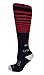 MOXY Socks Black with Red and Gray The Force Deadlift Fitness Premium Knee-High Socks