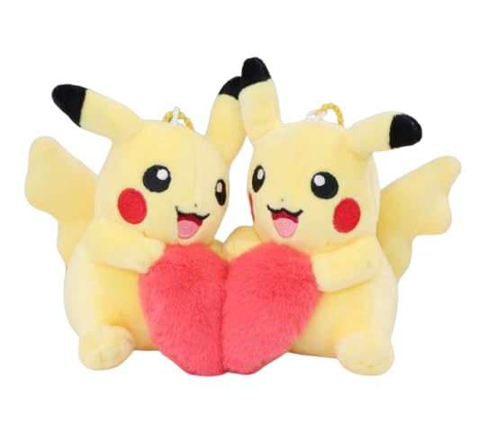 Pokemon | Pokemon Plush Keyring/Bag Charm Figure | 15+ Years | Pikachu with Heart