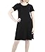 Modeway Women's Modal Short Sleeve Pockets T Shirt Dresses Loose Fit Long Tunic