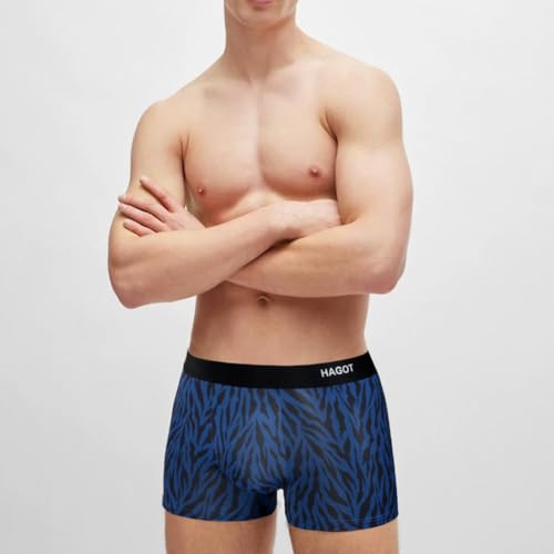 HAGOT 3/5/6 Pack Men's Boxer Shorts, Cotton Underwear, Soft and Stretchy