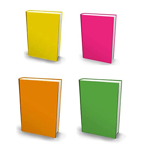 image for WeLiu Book Sox Stretchable Book Covers – 4 Individual Colors Book Su