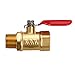 Litorange 2 PCS Heavy Duty Brass Mini Ball Valve Shut Off Switch, 3/8