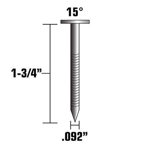Metabo HPT Siding Nails 13/4 Inch x .092 15 Degree Full Round