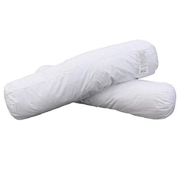 Newpoint 100 Percent Cotton 6 By 16 Neckroll Pillow Pairs White
