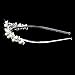 PIXNOR Rhinestone Hair Barrettes Faux Pearl Decorated Hairband for Bridal (Sliver)