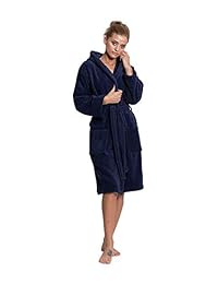 Turkuoise, bata de baño de toalla tipo terry, algodón turco, con capucha, para mujer