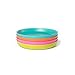 EKOBO Kids Bamboo 4-piece 7'' Plate Set, Small, Gift Box, BIOBU Eco-material, Assorted Colors