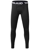TELALEO Boys' Youth Compression Base Layer Pants Tight Running Leggings Trousers 1PCS M