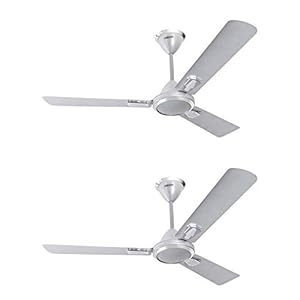Luminous Deco Premium Krona 1200mm Ceiling Fan (Silver Shine, Pack of 2)