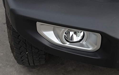 Hgcar ABS Silver Car Front Bumper Fog Light Decoration Cover 2pcs for Jeep Wranger JL 2018+