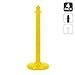 Plastic Stanchion 4 Pack for Crowd Control - Yellow