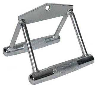 Rubber Grip Double D Seated Low Row Chinning Triangle Bar Handle Attachment