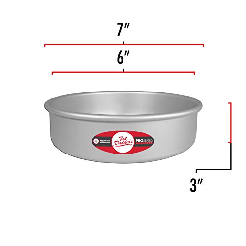 Fat Daddio's PRD-63 Round Cake Pan, 6 x 3 Inch, Silver - Thumbnail 2