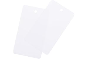 MECCANIXITY Blank Waterproof PVC Labels, 5x9cm/1.97x3.54 Inch, Pack of 200, White