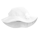 Little Me Quick Dry Infant Sun Hat for Swimming and Sun Protection White 12-24M