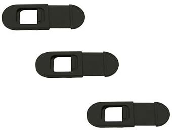 Webcam Cover by Fidget Things: Black Privacy Shield (Pack of 3)