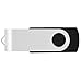 JOIOT USB Flash Drive 16GB 4 Pack USB 2.0 Flash Drive Memory Stick Thumb Drive Swivel Blank Date Storage Jump Drive Pendrive, Black