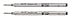 MONTBLANC MNB15158 - Rollerball Pen Refill, Medium Point, 2/PK, Black Ink