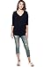 Alexander + David Women’s Modal Knit V-Neck Dolman Tunic Top with ¾ Long Sleeves (Black, Small)
