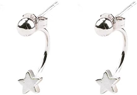 Eleganze Silver Plated Star Earrings Dangle Water Drop Simple Ear Stud Earrings For Girls Women (drop earrings)
