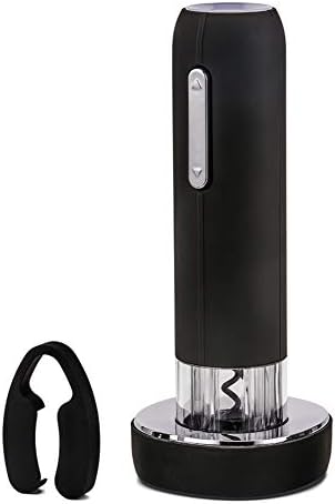 Silent Electric Bottle Opener, Abs Material Foil Cutting Machine And Elegant Charging Stand For Wine Lovers And Fans (Black) [Energy Class A]