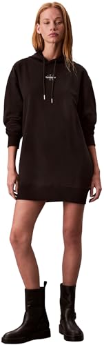 Donna Felpa con Cappuccio Premium Terry Lang, Nero (Black), S
