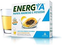 Body Spring Energya Papaya Magnesium & Potassium 14 Sachets - Food Supplement - Drink - Fermented Papaya & Mineral Salts - Energy Metabolism - Antioxidant Action - Muscle Function - Fatigue - Italy