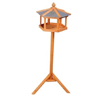 Pawhut Wooden Gazebo Wild Bird Feeder W Stand Amazon Co Uk