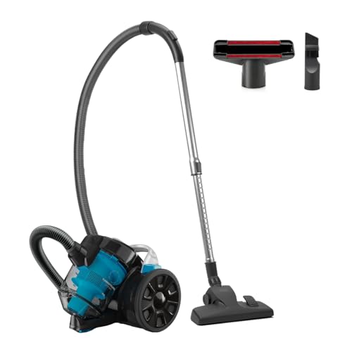 BLACK+DECKER - Zakloze Stofzuiger BXVML701E | 700W | 18kPa | Cycloontechnologie | Wasbaar HEPA13-Filter | 2L Reservoir | 8m Actieradius | All-Rounder Mondstuk | Inclusieve Accessoires