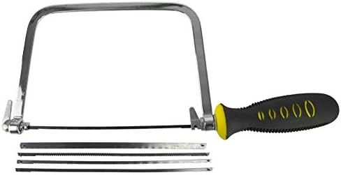 Capricornleo 6" Coping/Fret Saw Soft Grip Handle Steel Metal Frame With 5 Blades TE428