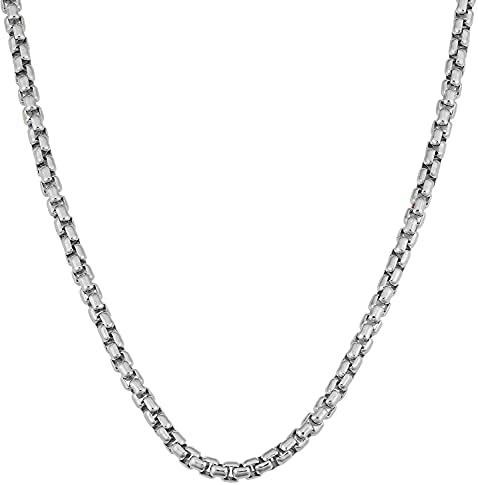 Amazon.com: Savlano 925 Sterling Silver Solid 1.0MM Box Chain