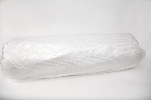 Reinforced Woven Plastic Poly Sheeting 10 Feet X 100 Feet, 6 Mil Nominal, White, Incredibly Durable, Tear Resistant, Top Quality Visqueen