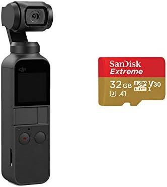Osmo Pocket Handheld Camera 3 Axis Gimbal Stabilizer 4K Compatible with DJI OSMO/Smartphone / Android/Phone (Osmo Pocket+32G SD Card)