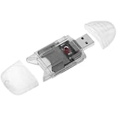 [3 Pack] eTECH Collection USB 2.0 SD/SDHC Memory Card Reader/Writer - Support SanDisk Kingston 32GB 16GB 8GB 4GB 2GB SDHC, SD, MMC, Ultra SDHC, Extreme SDHC (Card Reader ONLY, NOT for SDXC) (Clear)